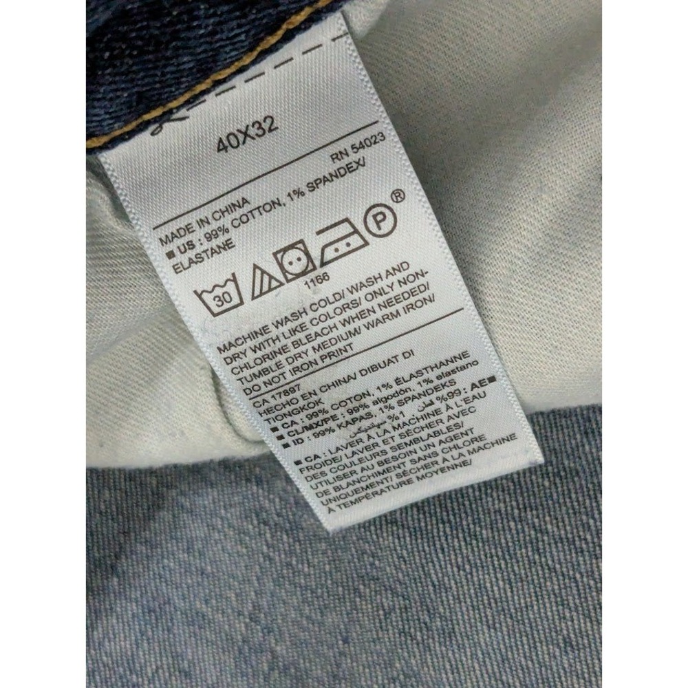 Old Navy Mens Boot-Cut Jeans 40x32 Dark Wash Blue Denim Pants Regular Fit - Picture 4 of 10